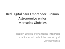 Red Digital para Emprender Turismo Astronómico en
