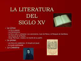 LA LITERATURA DEL SIGLO XV