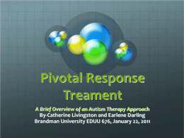 Pivotal Response Treament - Teach-Diverse