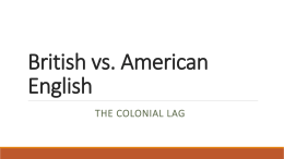 British vs. American English