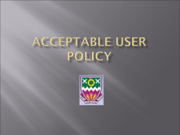 Acceptable User Policy