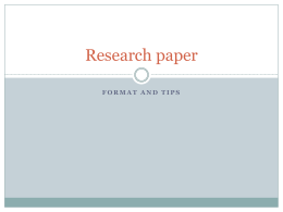 Research paper