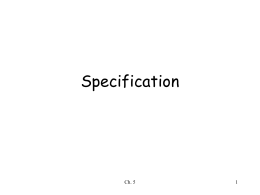Specification - McMaster University