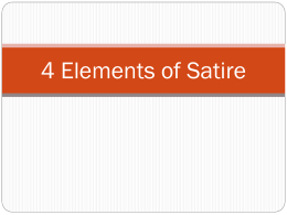 4 Elements of Satire