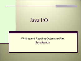 Simple Java I/O - Villanova University