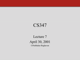 CS347 - Stanford University