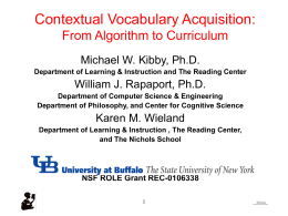When Good Readers Use Contextual Vocabulary