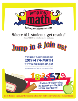 (209)474-MATH - Jump Into Math