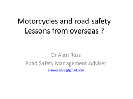 Motorcycles and road safety Lessons from overseas