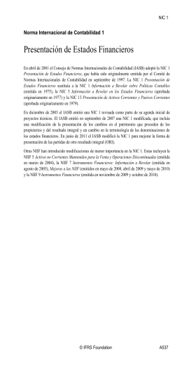 NIC 1 Presentación de Estados Financieros