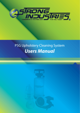 Users Manual - Strong Industries