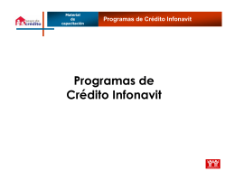 Programas de Crédito Infonavit