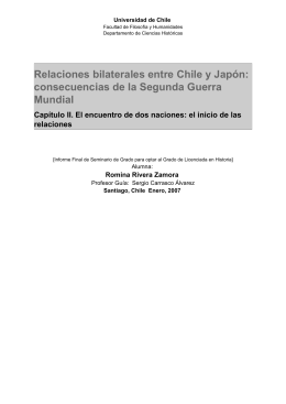 Relaciones bilaterales entre Chile y Japón - Tesis