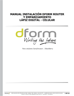 Manual InstalacIón dforM router y eMparejaMIento lápIz dIgItal
