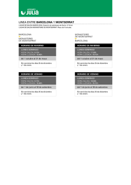 LINEA ENTRE BARCELONA Y MONTSERRAT