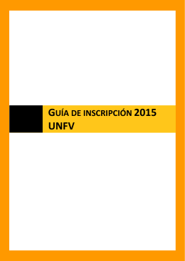 Guía de inscripción 2015 UNFV