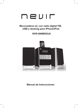 Microcadena cd, con radio digital FM, USB y docking para