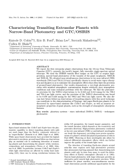 Characterizing Transiting Extrasolar Planets with - GTC