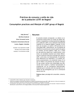 Prácticas de consumo y estilo de vida de la población LGTB* de