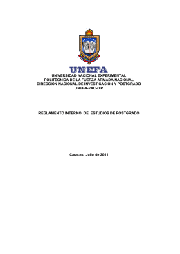 Reglamento de Postgrado