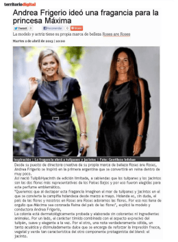 Andrea Frigerio ideó una fragancia para la