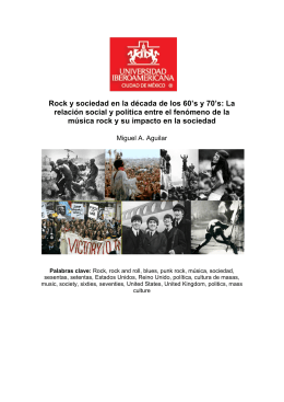 Rock y sociedad en la década de los 60`s y 70`s: La