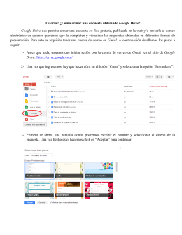 Tutorial: ¿Cómo armar una encuesta utilizando Google Drive