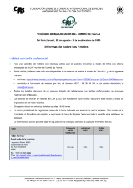 Anexo 4: Información sobre los hoteles