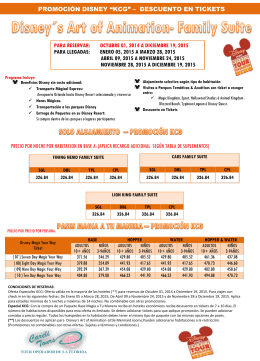 promoción disney “kcg” – descuento en tickets para