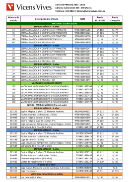 Lista de precios - Vicens Vives