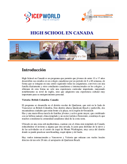Introducción HIGH SCHOOL EN CANADA