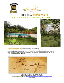 HOSTERIA SUMAK PAKARI EN EL VALLE ENCANTADO DE TULIPE
