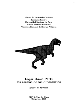 Logarithmic Park: las escalas de los dinosaurios