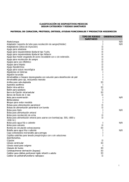 Clasificación de dispositivos médicos según categoría y riesgo