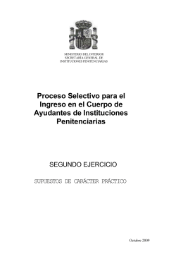 EXAMEN SUPUESTOS 2009 - el derecho penitenciario