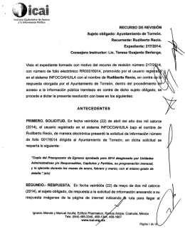 Rudiberto Recio. - RESI - Registro Estatal de Solicitudes de