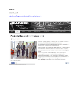 ROMANIA National Launch http://muscel