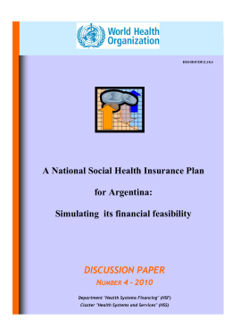 A National Social Health Insurance Plan for Argentina: Simulating its