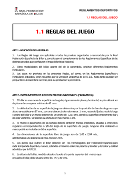 Carambola - Real Federación Española de Billar