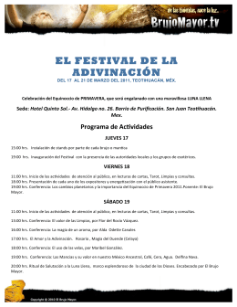 EL FESTIVAL DE LA ADIVINACIÓN