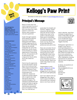 March Newsletter Bilingual - Kellogg School