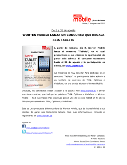 worten mobile lanza un concurso que regala seis tablets