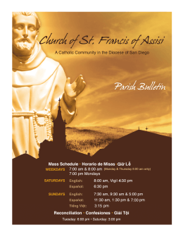 7:00 3:15 4 - St. Francis of Assisi Catholic Church