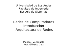 Redes de Computadoras Introducción - Web del Profesor