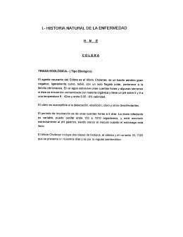I.- HISTORIA NATURAL DE LA ENFERMEDAD