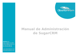 Manual de Administración de SugarCRM