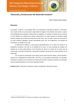 Telenovela ¿Construcción del desarrollo humano?