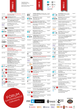 Descargar programa en PDF - Fórum Gastronómico Coruña 2015