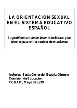 la orientación sexual en el sistema educativo español