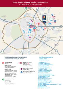 Plano de ubicación de hoteles colaboradores